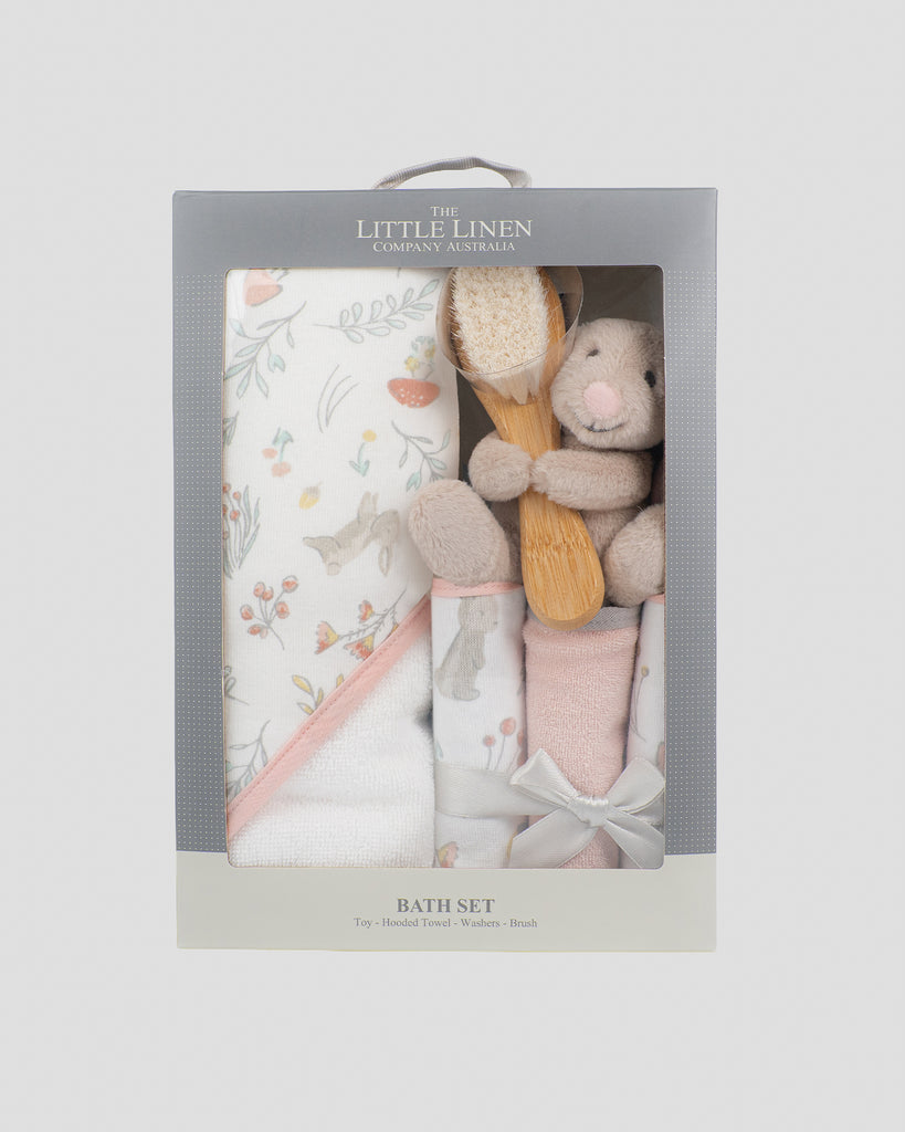 Little Linen Bath Baby Gift Set - Harvest Bunny
