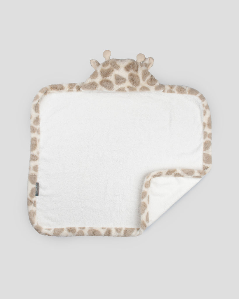 Little Linen Plush Baby Hooded Towel - Savanna Giraffe