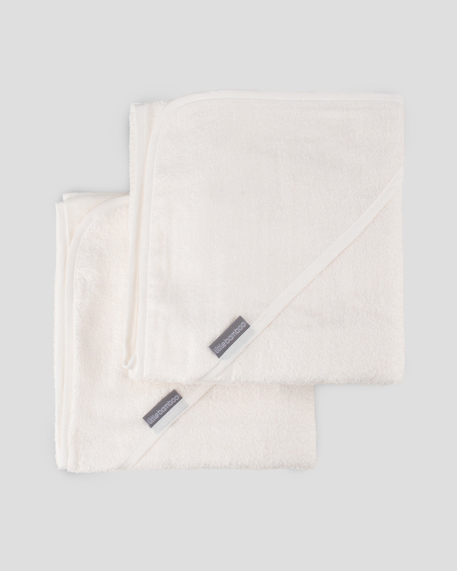 Little Bamboo Baby Hooded Towel 2PK - Natural