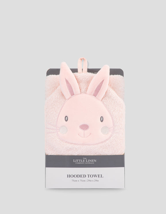 The Little Linen Company Character Baby Hooded Towel - Harvest Bunny