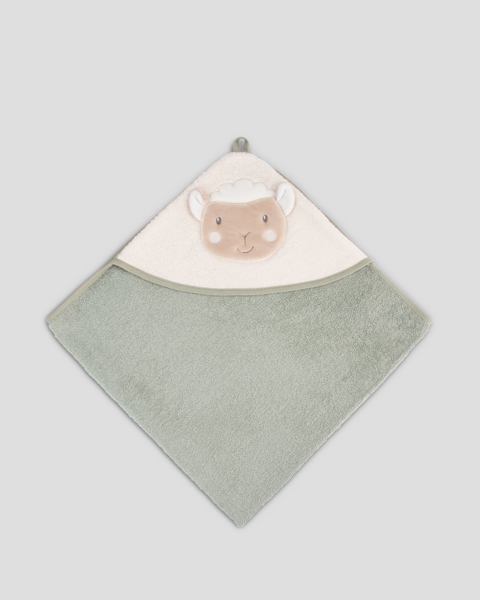 The Little Linen Company Character Baby Hooded Towel - Farmyard Lamb