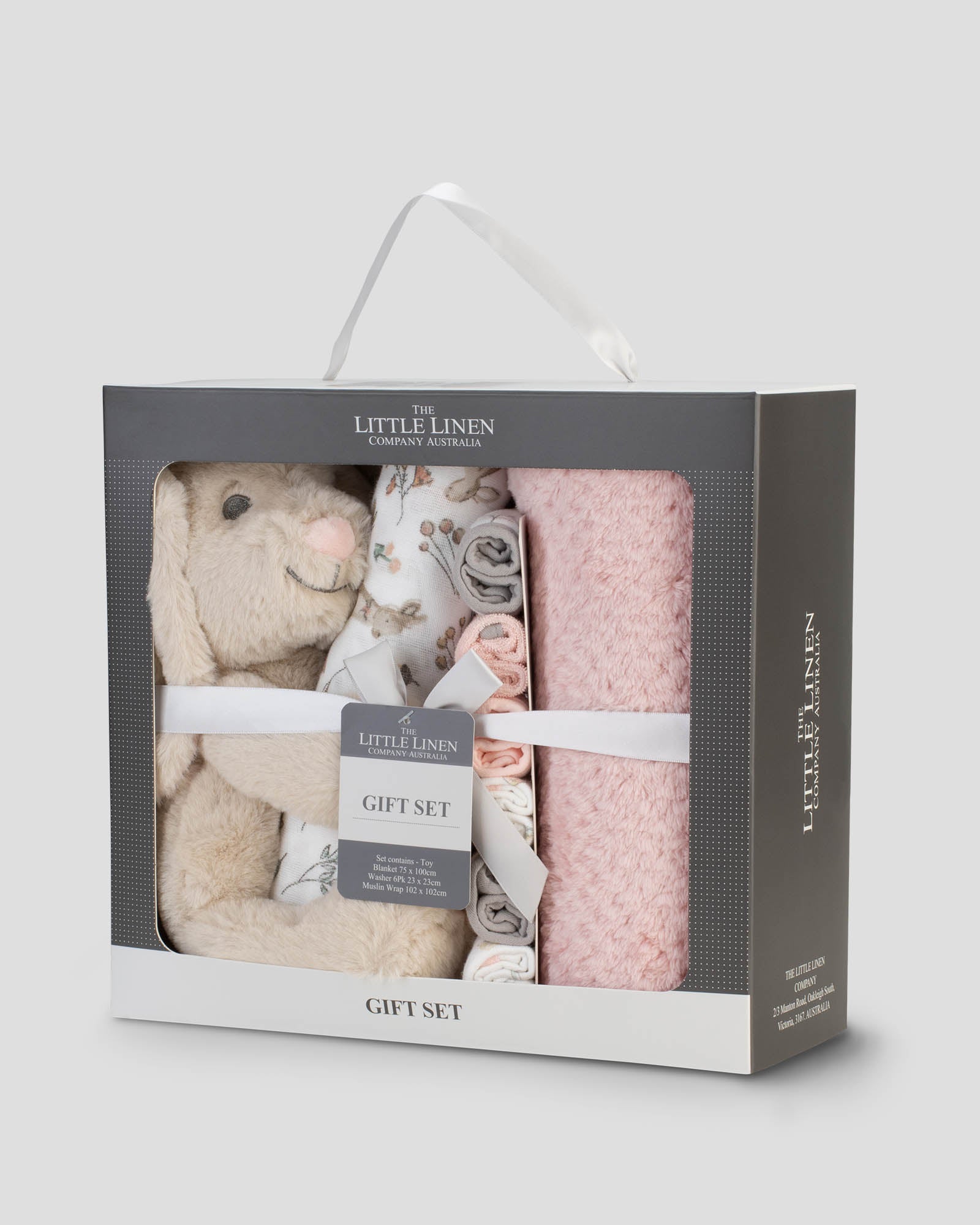 Little Linen Boxed Gift Set Harvest Bunny Side Pack