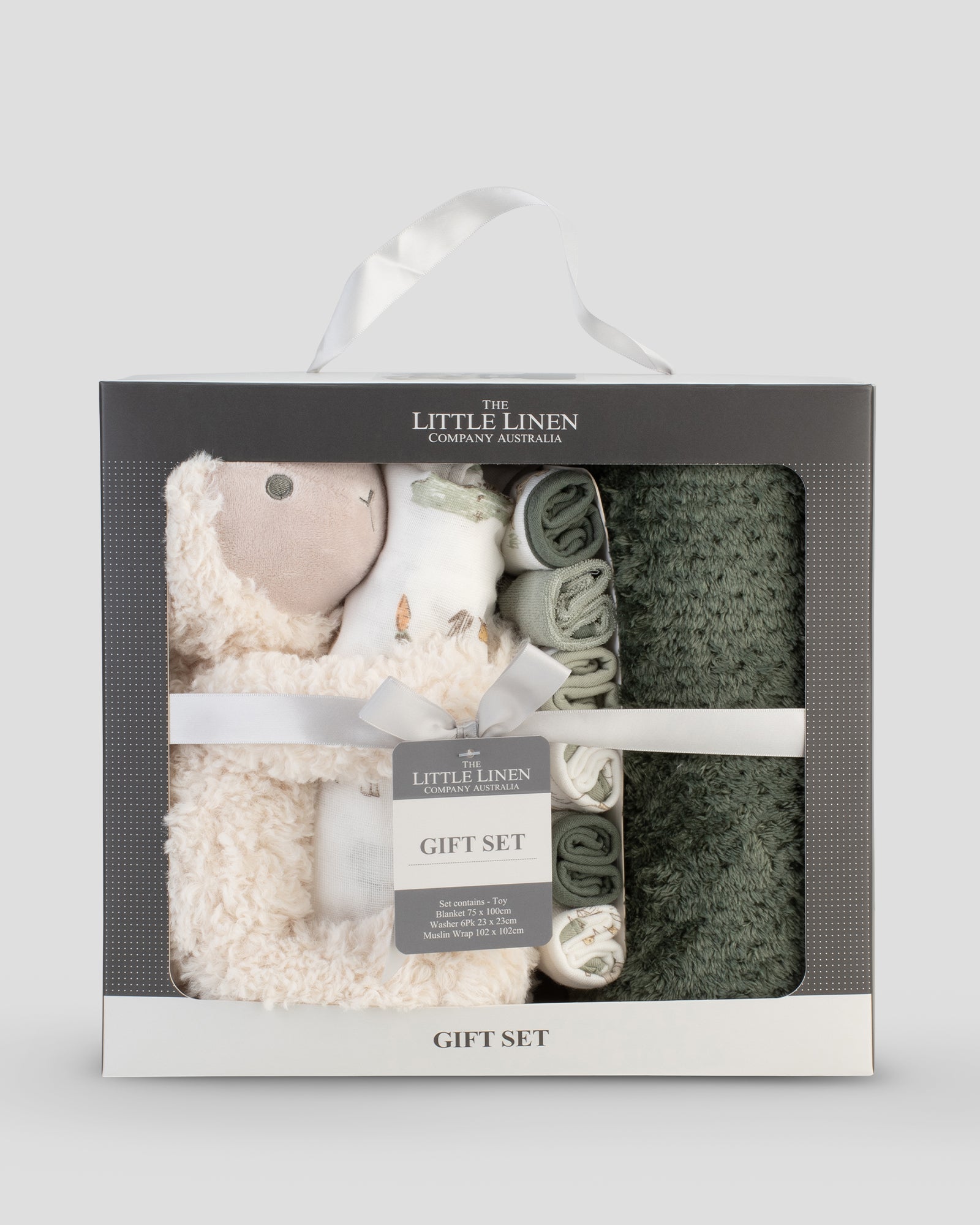 Little Linen Boxed Gift Set Farmyard Lamb Front Pack