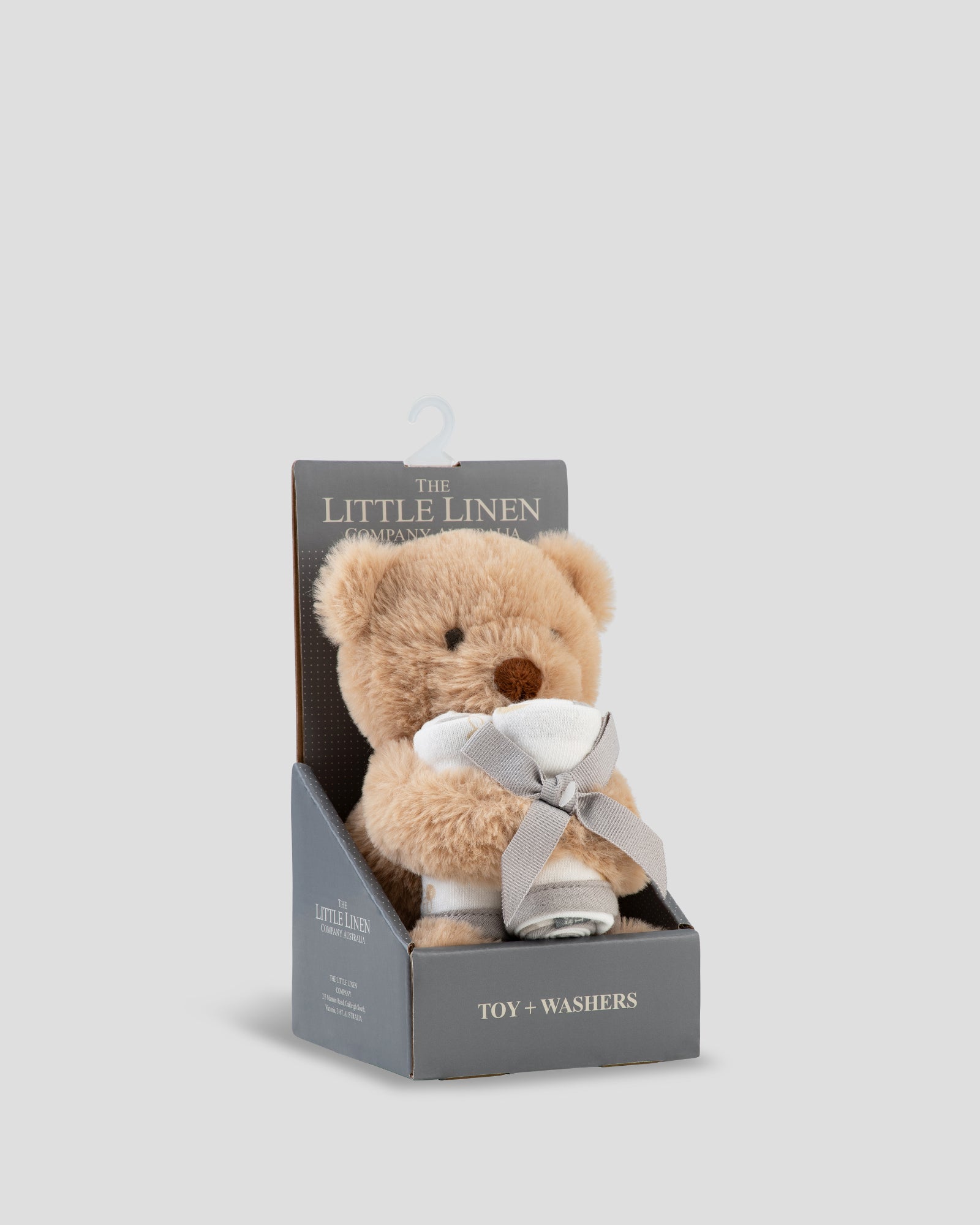 Little Linen Plush Toy Washers Nectar Bear Side Pack