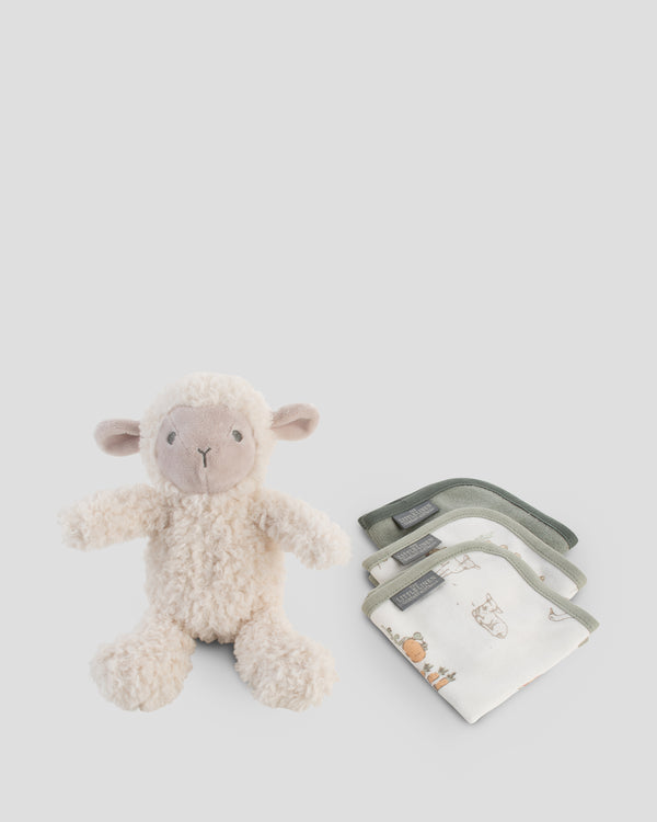 Little Linen Plush Toy Washers Farmyard Lamb Product 2