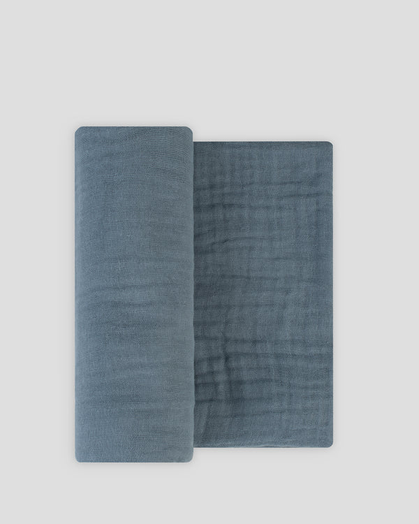 Little Linen Muslin 1pk Solids Barklife Dog Dusty Blue Product