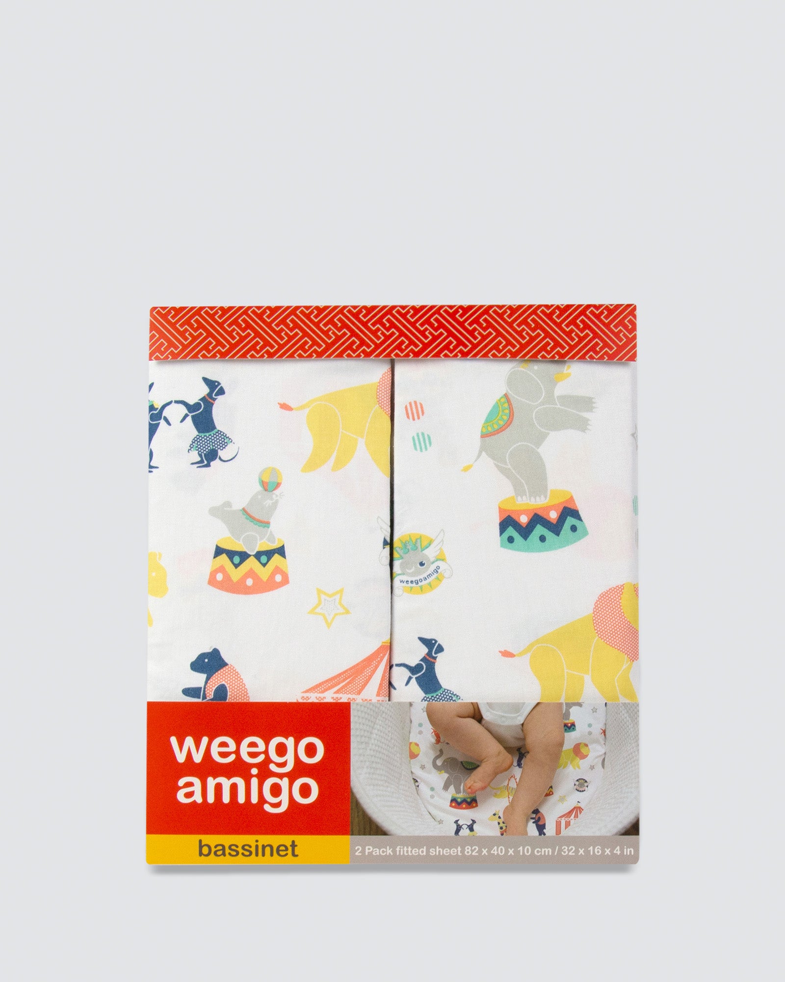 Weego Bass Fitted Sheet - Circus 2pk