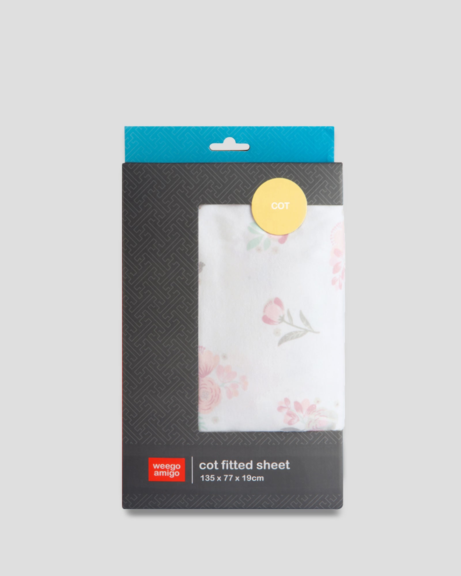 Weegoamigo Jersey Cot Fitted Sheet Floral Fox
