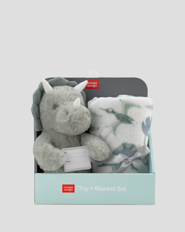 Weegoamigo Plush Baby Toy & Blanket Roar-y McIlroy Dinosaur