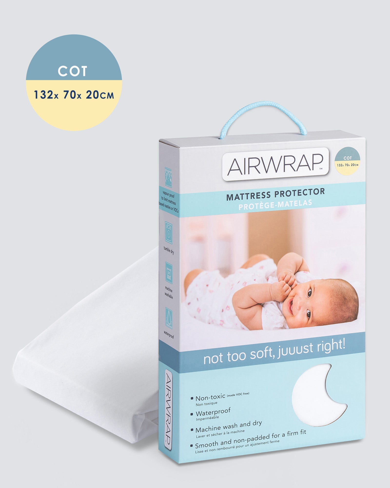 Airwrap Mattress Protector Cot pack prduct