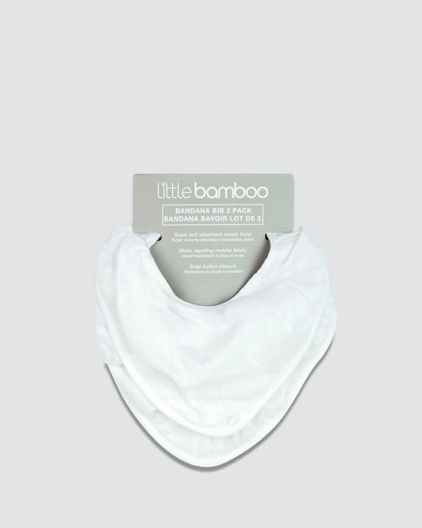Little Bamboo Muslin Bib 2Pk Natural