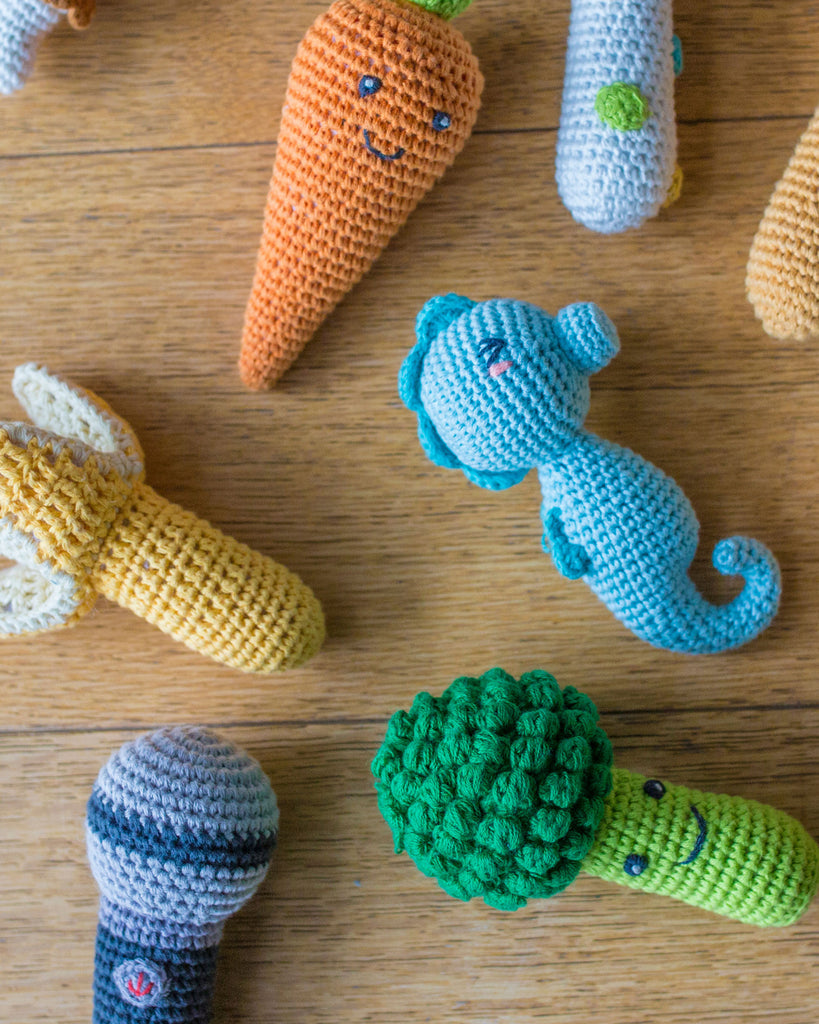 Crochet rattle clearance