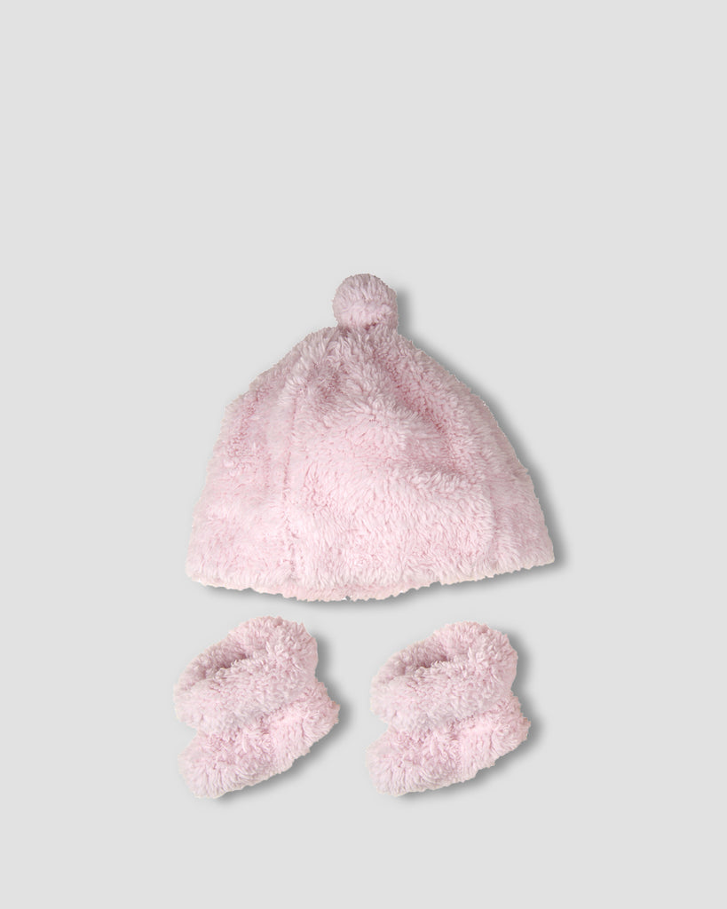 Pink sherpa bootie top