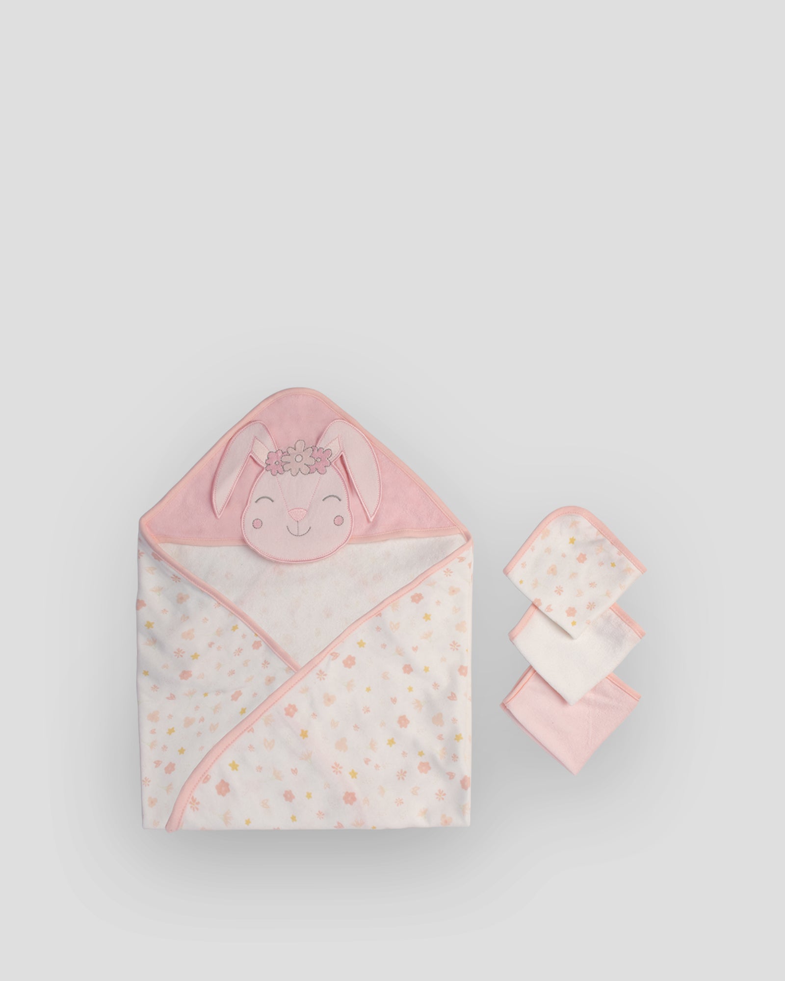 The Little Linen Company Character Baby Hooded Towel + Washers - Ballerina Bunny