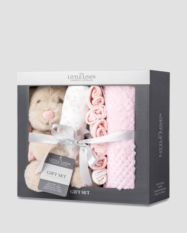 The Little Linen Company Boxed Baby Gift Set - Ballerina Bunny