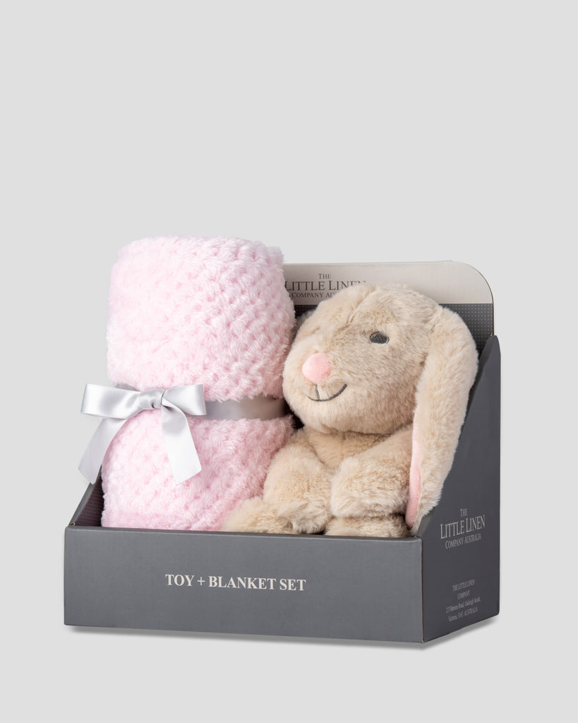 The Little Linen Company Soft Plush Baby Toy & Blanket - Ballerina Bunny