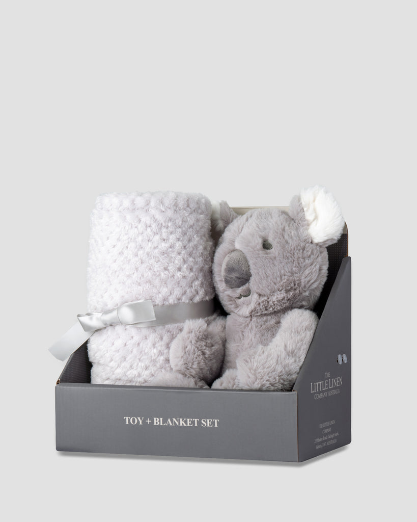 The Little Linen Company Soft Plush Baby Toy & Blanket - Cheeky Koala