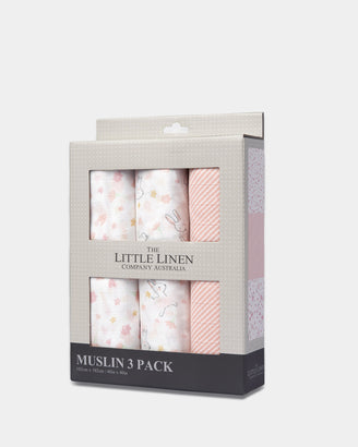 Little linen Muslin 3pk Ballerina Bunny
