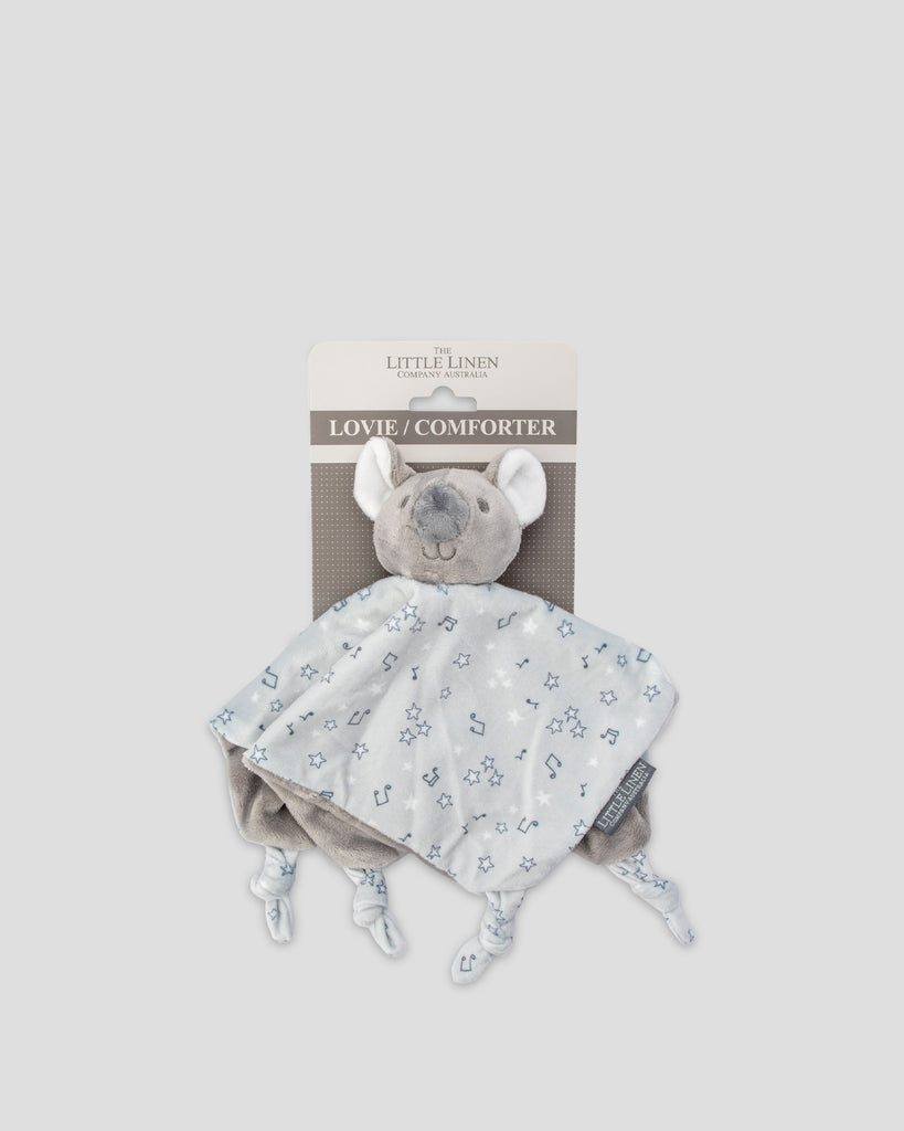 The Little Linen Company Baby Comforter Toy / Security Blanket - Cheeky Koala