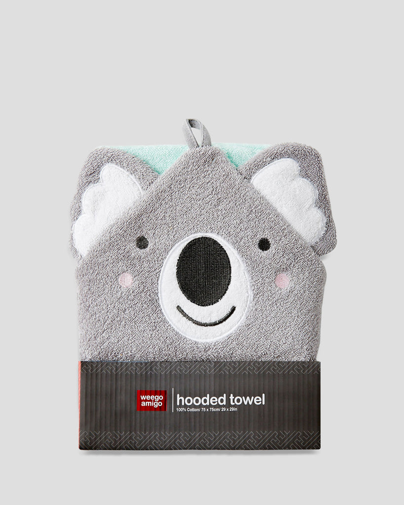 Weegoamigo Colourplay Hooded Towel Mint Koala