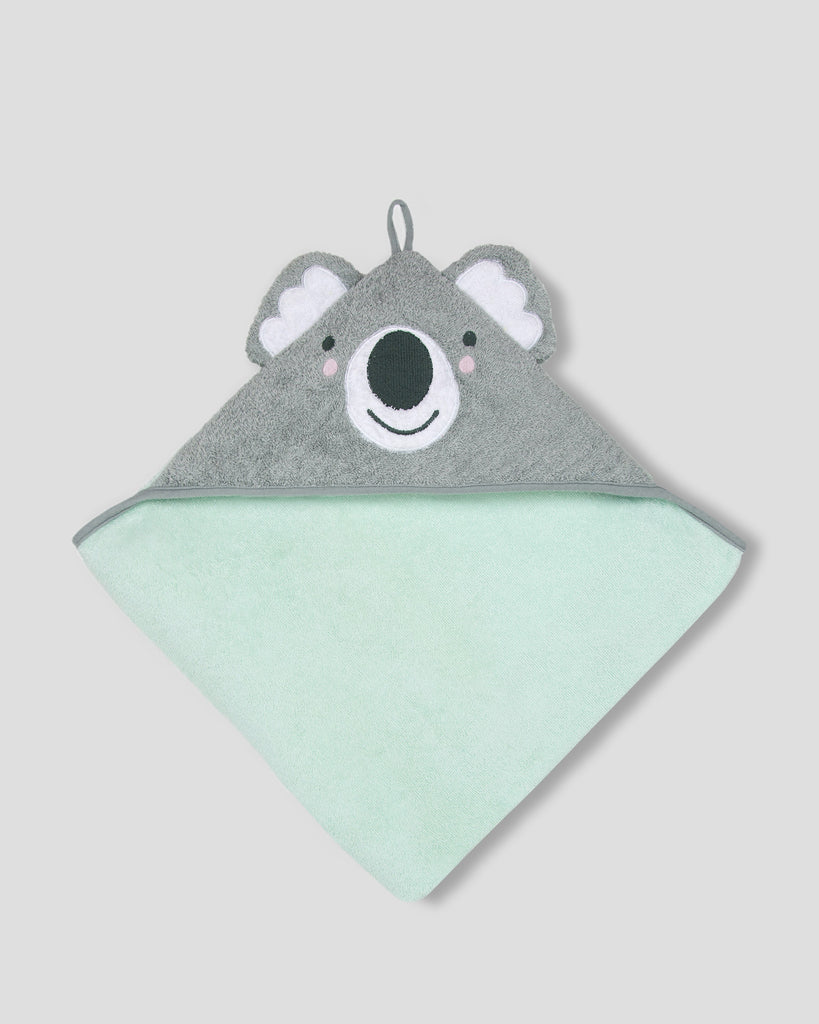 Weegoamigo Colourplay Baby Hooded Towel Mint Koala Little Linen Created