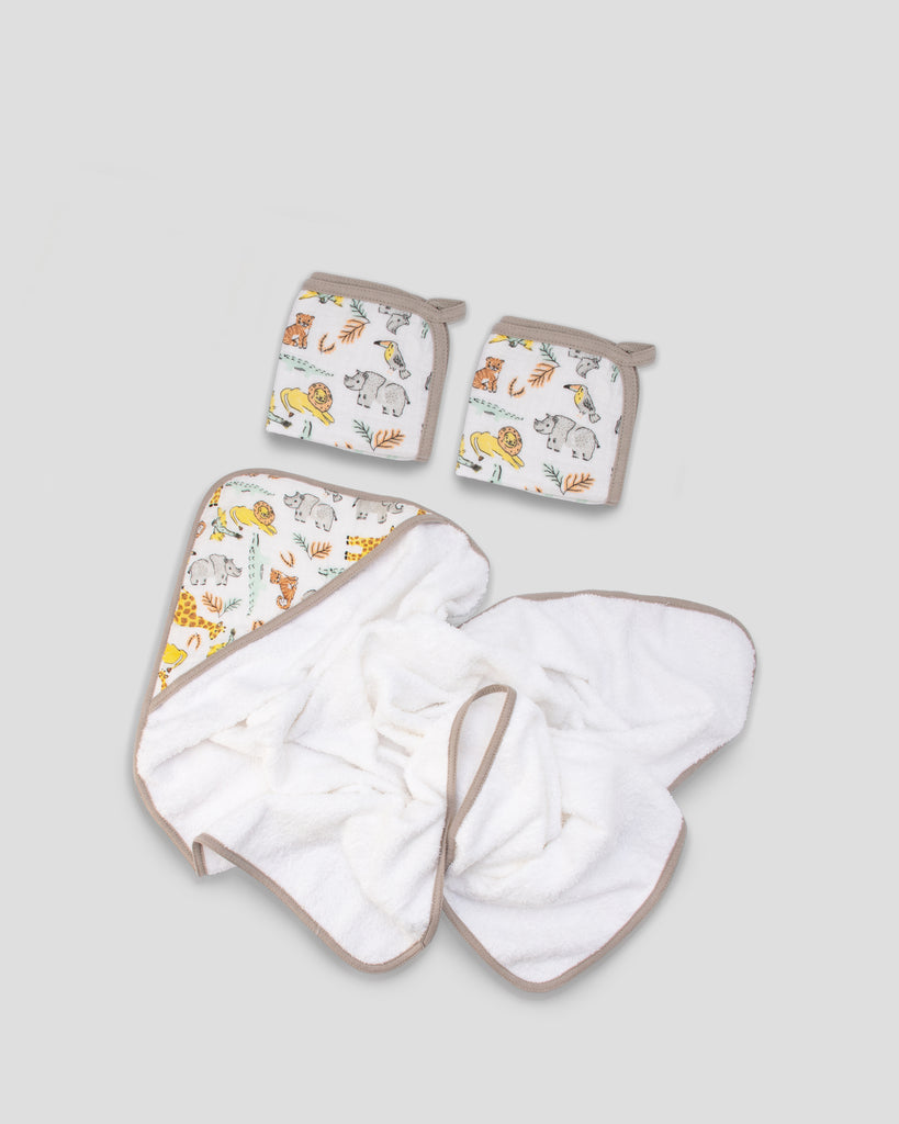 Weegoamigo Muslin Baby Hooded Towel Towelling Washers Ernie