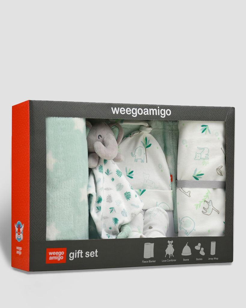 Weegoamigo Jersey + Fleece Gift Set Echo the Elephant