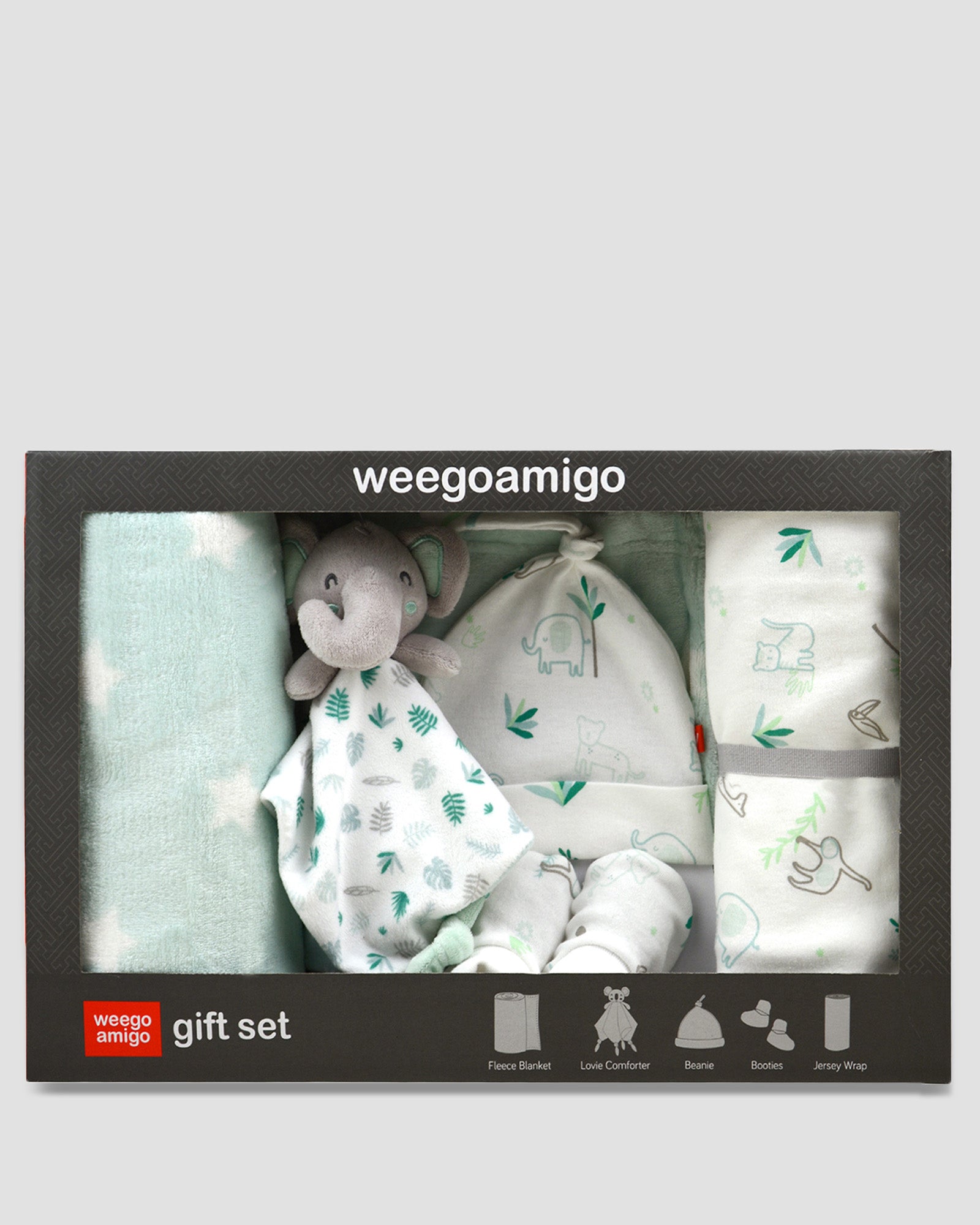 Weegoamigo Jersey + Fleece Gift Set Echo the Elephant