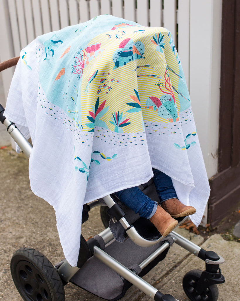 Weegoamigo Cotton Muslin Baby Blanket Swaddle Wrap 1 Pack Prints