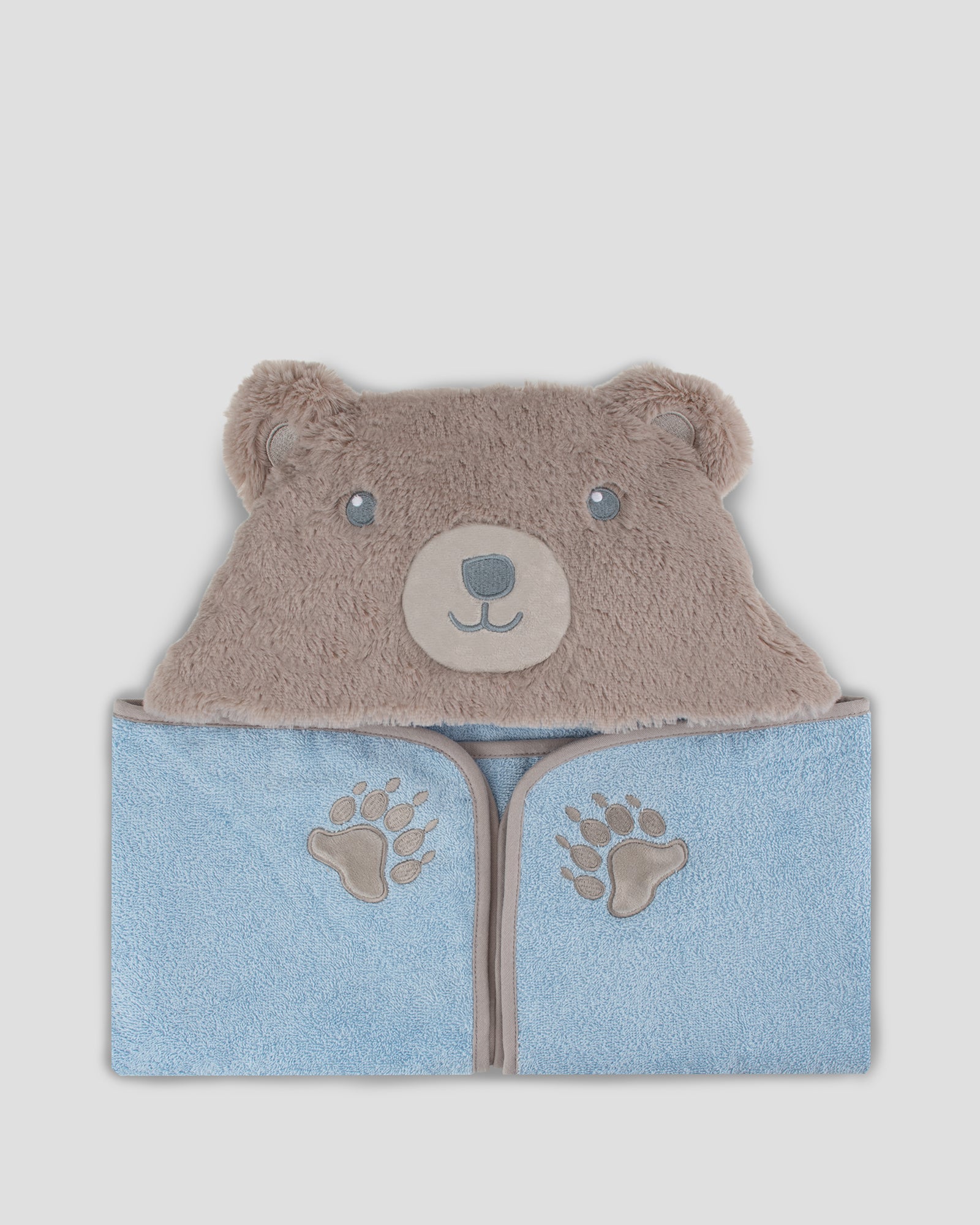 The Little Linen Company Parade Plush Baby Hooded Towel - Safari Bear