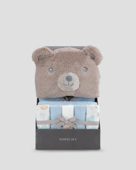 The Little Linen Company Baby Towel Gift Set Safari Bear Little Linen Created