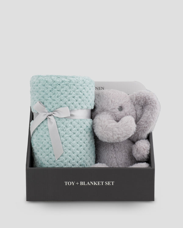 The Little Linen Company Plush Baby Toy & Blanket - Starburst Elephant