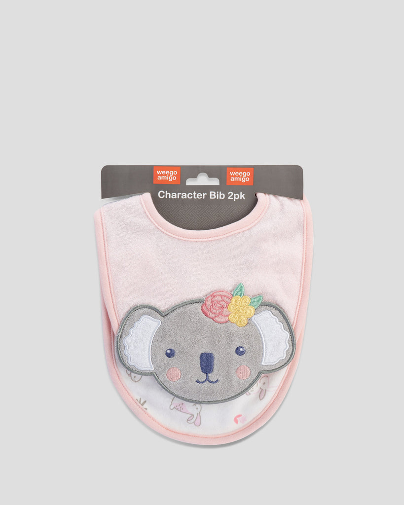 Weegoamigo Character Baby Bib 2 Pack - Kimmy Koala