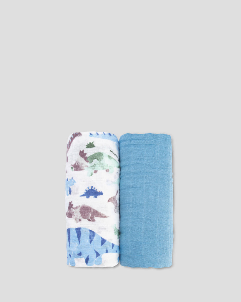 Weegoamigo Baby Muslin Wrap 2 Pack Daryl Dino Little Linen Created